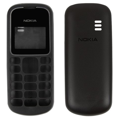 Корпус для Nokia 1280, High Copy, чорний, передня і задня панель
