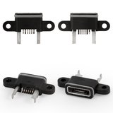 Конектор зарядки для Xiaomi Mi 4, 6 pin, чорний, micro-USB тип-B