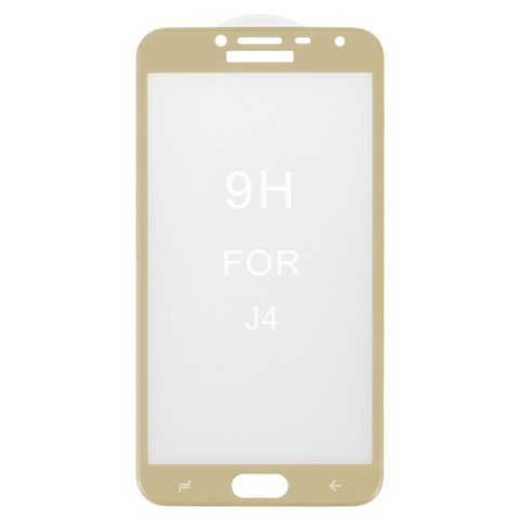 Защитное стекло All Spares для Samsung J400 Galaxy J4 2018 , 5D Full Glue, золотистый, cлой клея нанесен по всей поверхности