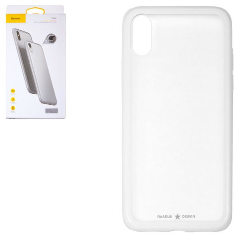Чехол Baseus для iPhone XS, белый, прозрачный, пластик, #WIAPIPH58 YS02
