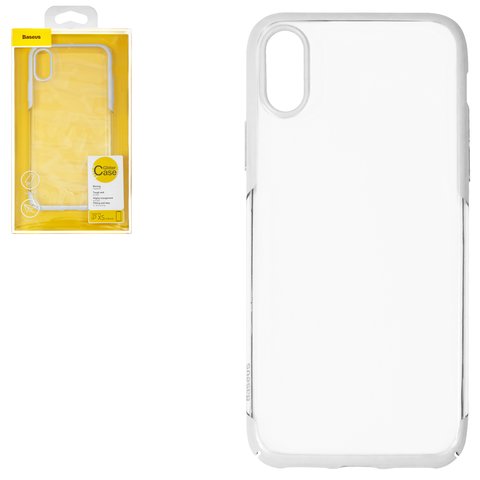 Чохол Baseus для iPhone XS, білий, прозорий, пластик, #WIAPIPH58 DW02