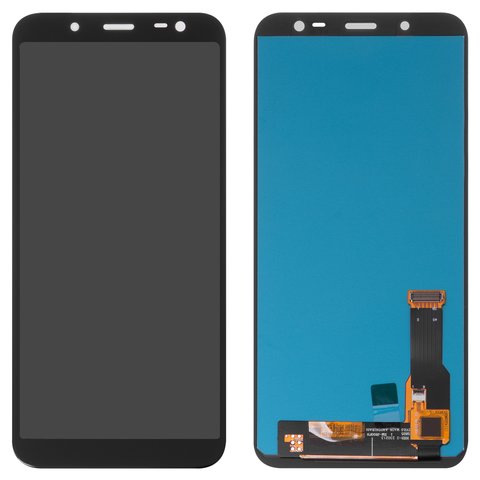 Дисплей для Samsung J600 Galaxy J6, чорний, без рамки, High Copy, original LCD size, OLED 
