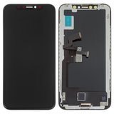 Дисплей для iPhone X, чорний, з рамкою, Сopy AA, (OLED), НЕ.Х OEM hard