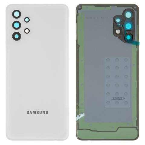 Задня панель корпуса для Samsung A325 Galaxy A32, біла, із склом камери