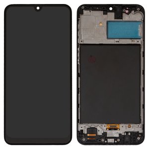 Дисплей для Samsung M215 Galaxy M21, M305 Galaxy M30, M307 Galaxy M30s, M315 Galaxy M31, чорний, з рамкою, High Copy, OLED 