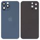 Задня панель корпуса для iPhone 12 Pro Max, синя, із склом камери, small hole
