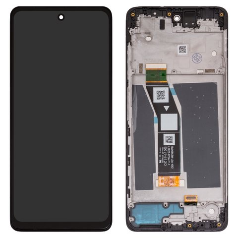 Дисплей для Motorola Moto G24, Moto G24 Power, черный, с рамкой, High Copy