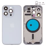 Корпус для iPhone 14 Pro, серебристый, с держателем SIM-карты, с боковыми кнопками, Original (PRC), EU Version, silver