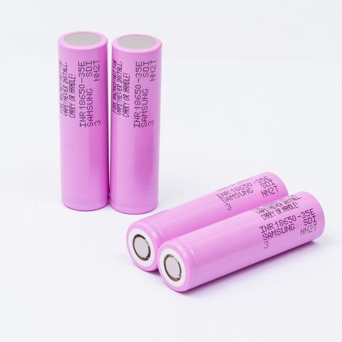 Аккумулятор 18650 Samsung INR18650 35E, 3500 мАч, 3,6 B, Li ion, 8A 3C 