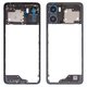 Средняя часть корпуса для Motorola Moto G06, синяя, со стеклом камеры, tapestry