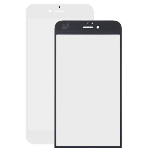 Housing Glass compatible with iPhone 6 Plus, white, PRC 