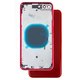 Housing compatible with iPhone 8 Plus, (red, with SIM card holders, with side button)
