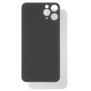 Panel trasero de carcasa puede usarse con iPhone 11 Pro, plateada, blanco, no es necesario desmontar la cámara, big hole, matte silver