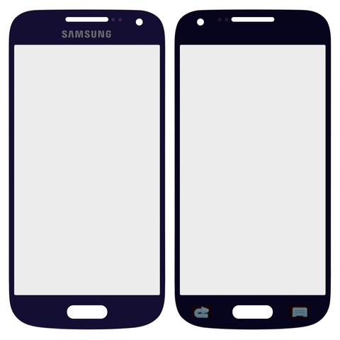 Housing Glass compatible with Samsung I9190 Galaxy S4 mini, I9192 Galaxy S4 Mini Duos, I9195 Galaxy S4 mini, dark blue 