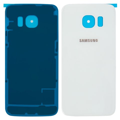 Housing Back Cover compatible with Samsung G925F Galaxy S6 EDGE, white, Copy 