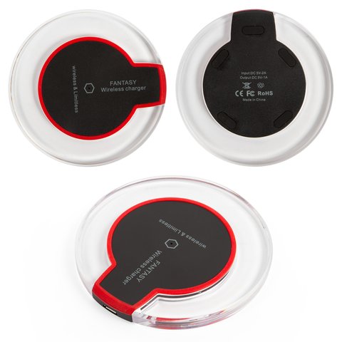 Wireless Charger Protech Fantasy, output 1 A, Micro USB input 5 V 2 A, black, micro USB type B, type 1 