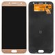 LCD compatible with Samsung J730 Galaxy J7 (2017), (golden, without frame, Original (PRC), original glass)