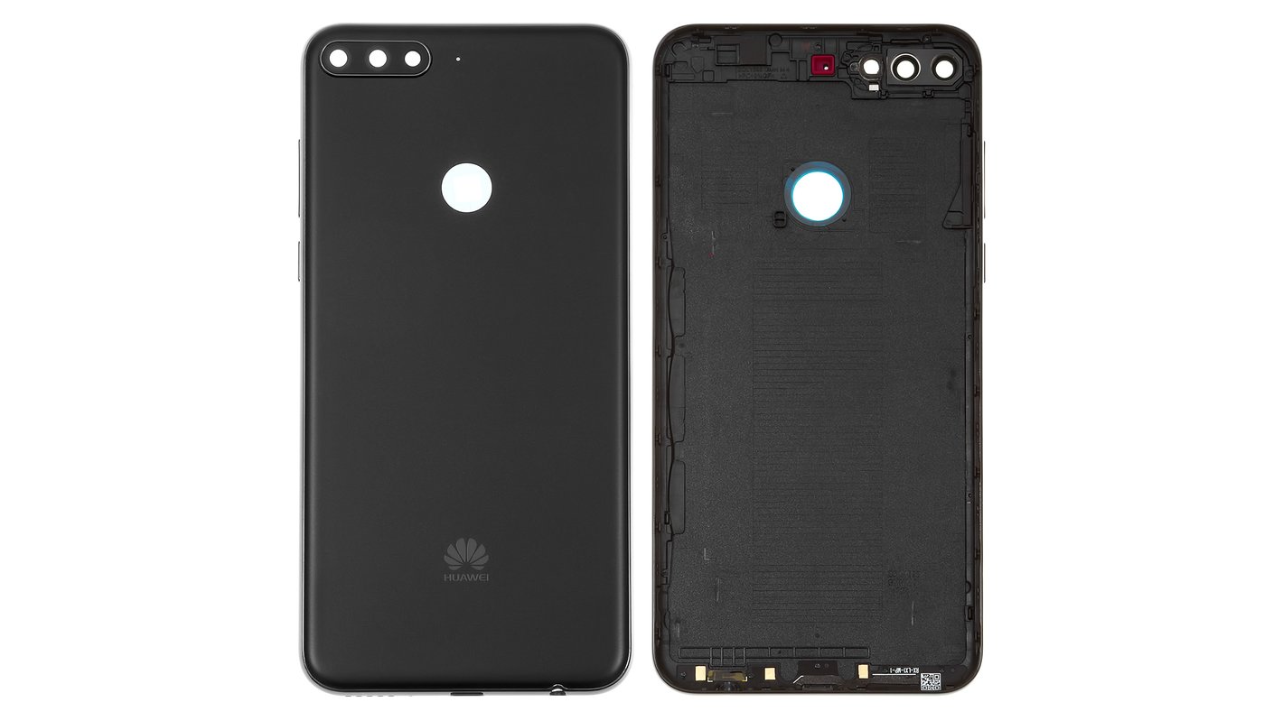 Housing Back Cover compatible with Huawei Y7 Prime (2018), (black