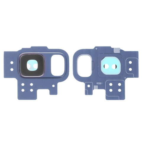 Vidrio de cámara puede usarse con Samsung G960 Galaxy S9, azul, con marcos, coral blue