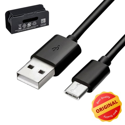 USB Cable Samsung, USB type A, USB type C, 100 cm, black, Original  #GH39 01980A