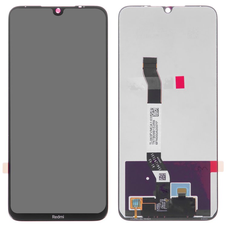 LCD compatible with Xiaomi Redmi Note 8, (black, with