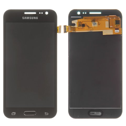 LCD compatible with Samsung J200 Galaxy J2, black, with light adjustable, without frame, Copy, TFT  