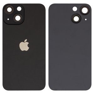 Housing Back Cover compatible with iPhone 13 mini, black, with camera lens, small hole, midnight 