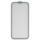 Защитное стекло All Spares для Apple iPhone 12, iPhone 12 Pro, 5D Full Glue, черный, cлой клея нанесен по всей поверхности