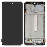 Pantalla LCD puede usarse con Samsung M526 Galaxy M52, negro, con marco, Original (PRC)