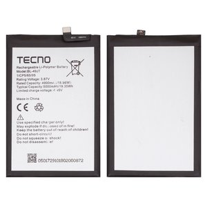 Battery BL 49JT compatible with Tecno Camon 17 Pro, Camon 18, Camon 18P, Spark 20 Pro KJ6 , Spark 30 Pro KL7 , Li Polymer, 3.87 V, 5000 mAh, Original PRC  