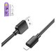 USB кабель Hoco X96, USB тип-A, Lightning, 100 см, 2,4 А, чорний, #6931474799067