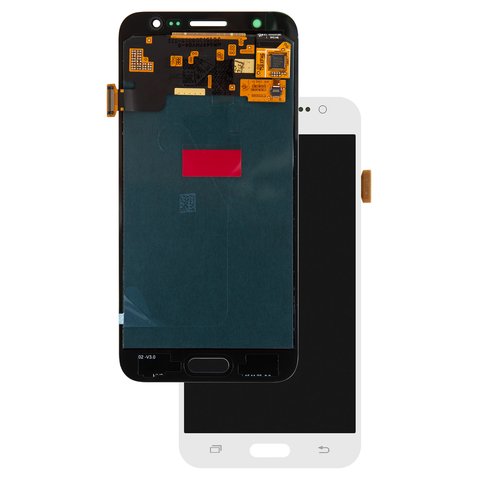 LCD compatible with Samsung J500 Galaxy J5, white, without frame, Original PRC , original glass 