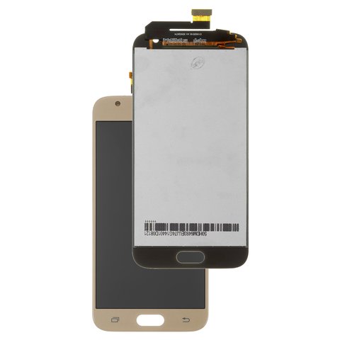 LCD compatible with Samsung J330 Galaxy J3 2017 , golden, with light adjustable, Best copy, without frame, Copy, TFT  