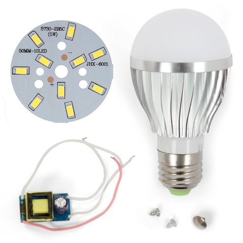 LED Light Bulb DIY Kit SQ Q02 5730 5 W cold white, E27 