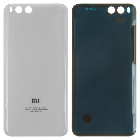 Housing Back Cover compatible with Xiaomi Mi 6, white, MCE16 