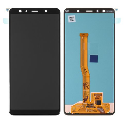 LCD compatible with Samsung A750 Galaxy A7 2018 , black, without frame, Original PRC , original glass 