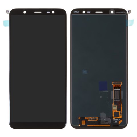 LCD compatible with Samsung J800 Galaxy J8, J810 Galaxy J8 2018 , black, without frame, Original PRC  
