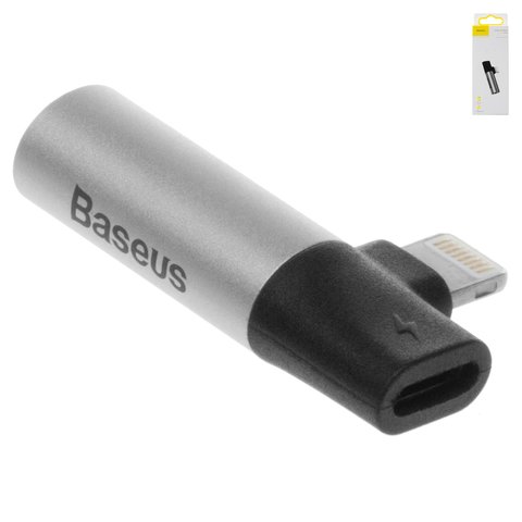 Adapter Baseus L43, from Lightning to 3.5 mm 2 in 1, doesn't support microphone , TRS 3.5 mm, Lightning, silver, 2 A  #CALL43 S1
