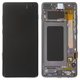 LCD compatible with Samsung G975 Galaxy S10 Plus, (black, with frame, Original, service pack) #GH82-18849A/GH82-18834A