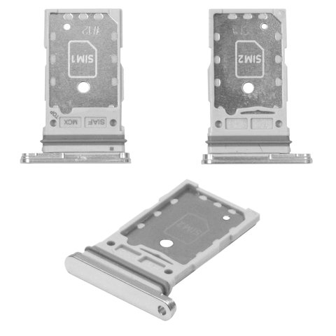 SIM Card Holder compatible with Samsung S911 Galaxy S23, S916 Galaxy S23 Plus, S918 Galaxy S23 Ultra, silver, Lime, sky blue 