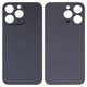 Housing Back Cover compatible with iPhone 15 Pro Max, (black, no need to remove the camera glass, HC, big hole)