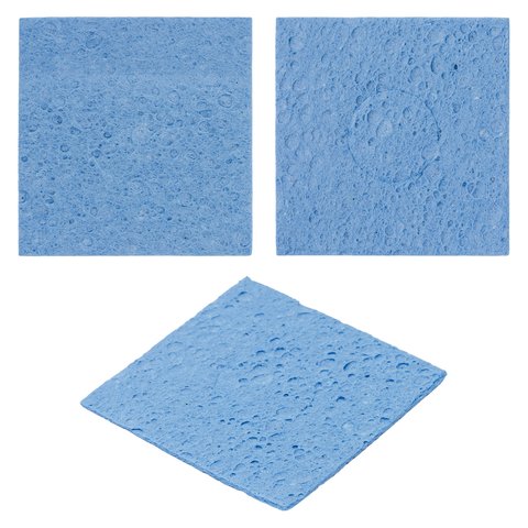 Soldering Iron Tip Cleaner Mechanic, cellulose sponge, 3.0 mm, 60 mm, 60 mm, blue 