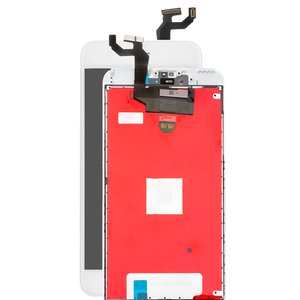 Pantalla LCD puede usarse con iPhone 6S Plus, blanco, con marco, High Copy, HC