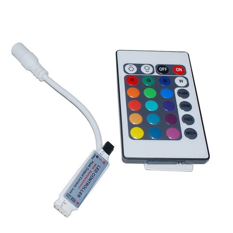 Regulador con control remoto IR para tira de luz LED RGB 3528 5050 5630 12 V, 6 A 
