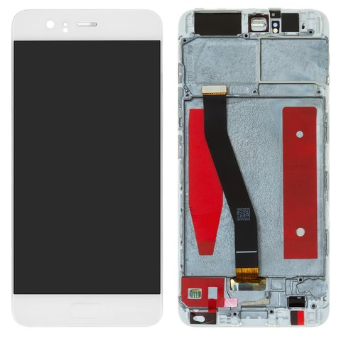 Pantalla LCD puede usarse con Huawei P10, blanco, con marco, Original PRC , VTR L29 VTR L09