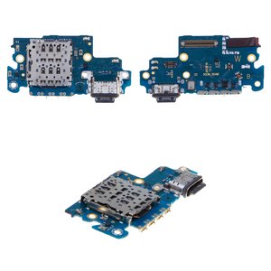 Cable flex puede usarse con Samsung A536 Galaxy A53 5G, del conector de carga, con micrófono, con conector de SIM, con componentes, Original PRC , placa del cargador