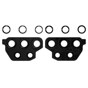 Vidrio de cámara puede usarse con Samsung A325 Galaxy A32, negro, con marcos, juego de 3 uds.