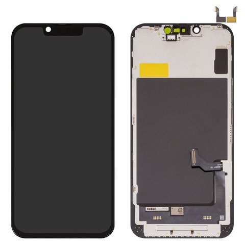 Pantalla LCD puede usarse con iPhone 16e, negro, con marco, AAA, TFT , ZY, LTPS HD+
