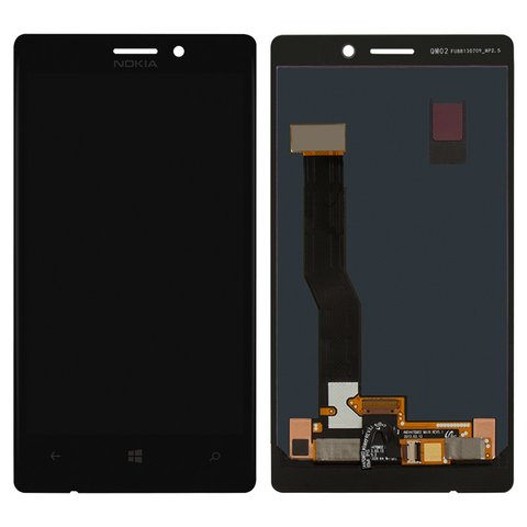 Дисплей для Nokia 925 Lumia, черный, без рамки