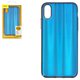 Чехол Baseus для iPhone XS, синий, с переливом, матовый, пластик, #WIAPIPH58-JG03